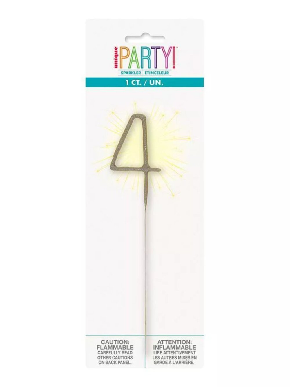 NEW Sparkler Flame Gold Birthday Number Candle Assorted 17 Pack